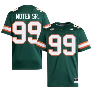 Hurricanes Green #99 College Football High School Men Ahmad Moten Sr. Jersey 834971-947