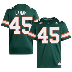 Miami of Florida Mens NCAA Braylon Lamar #45 College Football Green Jersey 778810-277