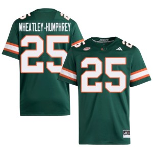 UM Hurricanes College Football Mens #25 Chris Wheatley-Humphrey Green High School Jerseys 442448-225
