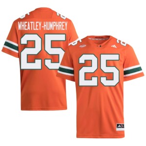 UM Hurricanes Orange College Football #25 Chris Wheatley-Humphrey Mens Alumni Jersey 125373-532