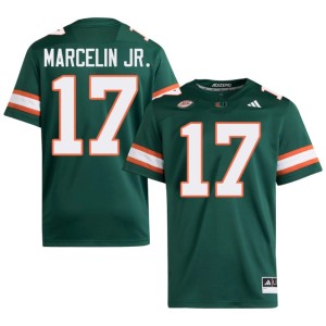 University of Miami High School College Football Mens Ezekiel Marcelin Jr. #17 Green Jerseys 553982-543