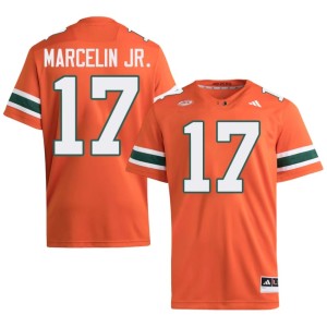 Hurricanes #17 Mens Orange College Football 2026 Ezekiel Marcelin Jr. Jersey 603440-745