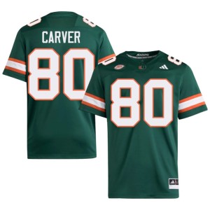 Miami Hurricanes Alumni Hunter Carver College Football #80 Men's Green Jerseys 781725-546