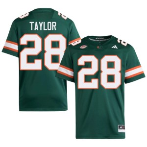 UMiami Hurricanes High School College Football #28 Isaiah Taylor Green Mens Jerseys 563661-140