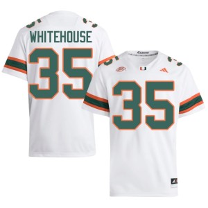 University of Miami Men's Jack Whitehouse White Stitched #35 College Football Jersey 501692-744