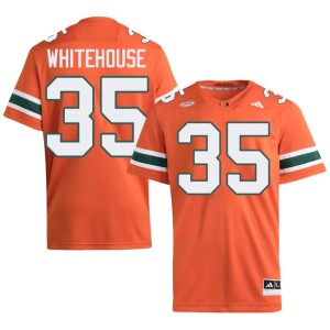 University of Miami #35 Stitched College Football Men's Orange Jack Whitehouse Jerseys 291621-465