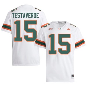 UMiami Hurricanes #15 White Judd Anderson College Football Embroidery Men's Jersey 397101-238