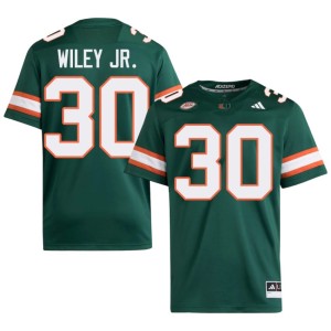 Hurricanes Kellen Wiley Jr. #30 High School College Football Green Mens Jerseys 526125-619