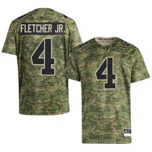 UMiami Men Camo Mark Fletcher Jr. #4 College Football Game Jerseys 296270-215