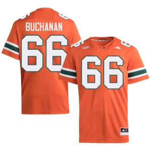 Canes Player #66 College Football Men's Orange Max Buchanan Jersey 432804-605