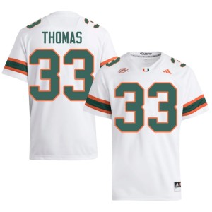 Miami Nick Thomas College Football Mens #33 White NCAA Jersey 656263-546