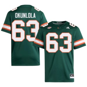 Canes #63 Green College Football Samson Okunlola University Mens Jerseys 928240-483