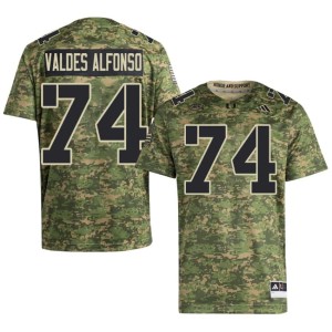 Miami of Florida #74 NCAA Mens Camo Yerovi Valdes Alfonso College Football Jerseys 556937-127