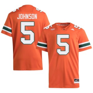 UMiami Andre Johnson Mens Orange College Football Player #5 Jersey 829661-715
