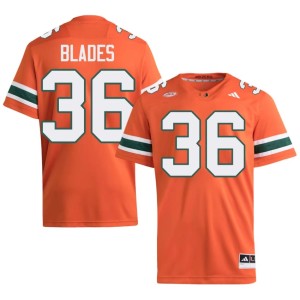 Miami Bennie Blades #36 Men's Orange College Football Stitched Jersey 921702-311