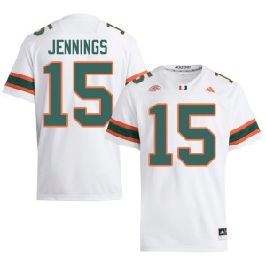 University of Miami White Mens College Football #15 Brody Jennings University Jersey 898968-121