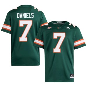 Miami Hurricanes Game #7 Green Men College Football CJ Daniels Jerseys 107078-413