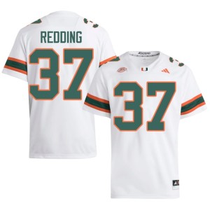 The U College Football Cortez Redding #37 Men White High School Jersey 524298-845