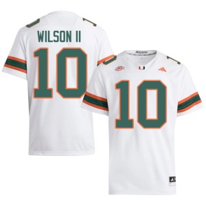 UM Replica Men's White College Football Damon Wilson II #10 Jersey 528652-998