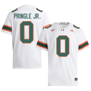 Miami #0 Girard Pringle Jr. College Football Men's NCAA White Jerseys 501955-948