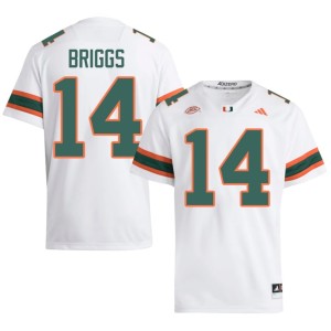 Miami Mens #14 College Football White Israel Briggs Official Jerseys 888242-514