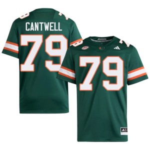 Canes Jackson Cantwell College Football Green #79 Limited Men's Jersey 780293-751