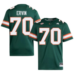 Hurricanes Green College Football Joel Ervin Men 2026-27 #70 Jersey 903075-270