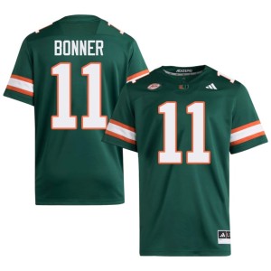 Hurricanes Official #11 Green College Football Men's Kamal Bonner Jersey 308479-501
