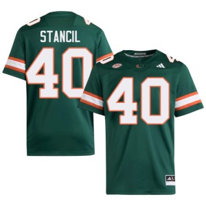 Canes Keshawn Stancil Green Limited Men College Football #40 Jerseys 800027-834