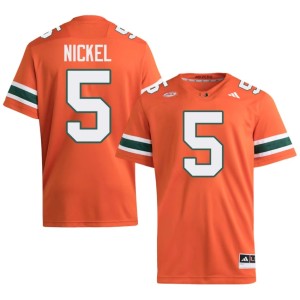 University of Miami Men's NCAA Orange College Football Luke Nickel #5 Jersey 249136-631