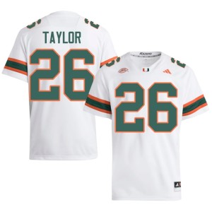 UMiami Hurricanes College Football NCAA Men Sean Taylor #26 White Jersey 914168-530