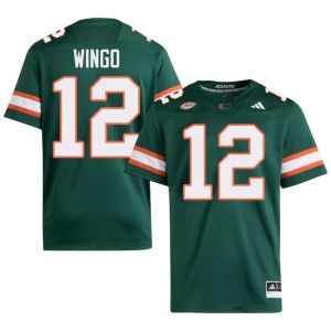 UMiami Somourian Wingo Green Men NCAA College Football #12 Jerseys 749265-284