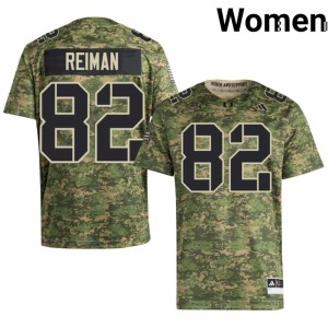 UM Hurricanes #82 Women Dylan Reiman College Football Camo Limited Jersey 973278-705