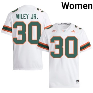 UM University White Kellen Wiley Jr. Womens College Football #30 Jerseys 337829-695