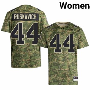 University of Miami Player #44 Camo Women Owen Ruskavich College Football Jersey 537954-579