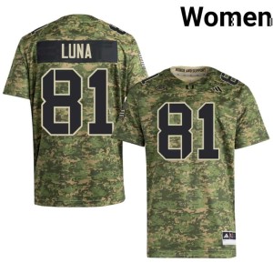 Hurricanes #81 College Football Camo Alumni Riply Luna Women's Jersey 593980-664