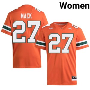 UM Stitched #27 College Football Ryan Mack Women's Orange Jerseys 363082-951