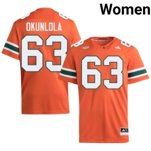 UM Orange College Football High School #63 Womens Samson Okunlola Jersey 672136-198