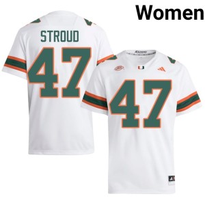 UM Limited #47 Stone Stroud White College Football Women Jersey 881642-778