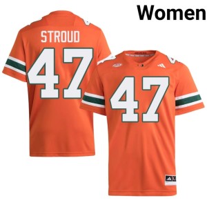 University of Miami #47 Orange Womens College Football Stone Stroud NCAA Jerseys 933927-411
