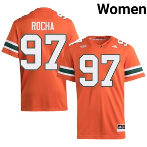 UMiami Hurricanes Womens #97 Orange 2026 College Football Will Rocha Jersey 451081-522