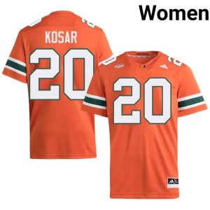 Miami Hurricanes Game College Football Bernie Kosar #20 Women's Orange Jersey 274495-925