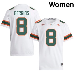 UM Women White College Football #8 Braxton Berrios NCAA Jersey 377659-771