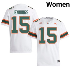 The U College Football University Brody Jennings #15 White Women Jerseys 585734-705