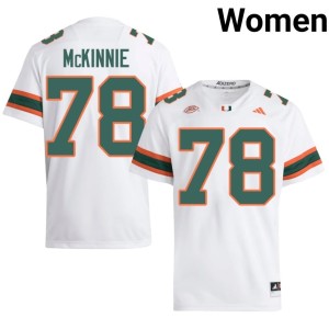 Miami of Florida #78 Game White College Football Women Bryant McKinnie Jersey 511874-904