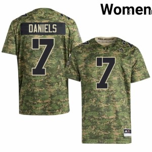 UMiami Hurricanes Womens Stitched #7 College Football CJ Daniels Camo Jerseys 379972-276