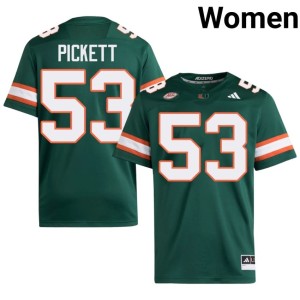 UMiami Women College Football Canon Pickett #53 Green 2026 Jerseys 499271-730