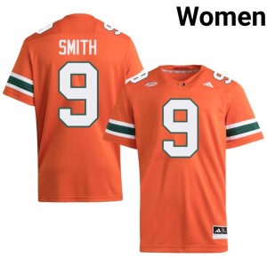 Hurricanes Women #9 Embroidery College Football Orange Chase Smith Jersey 235948-825