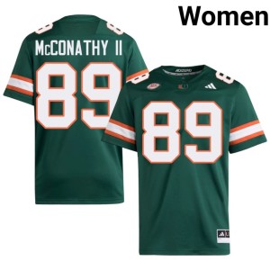 UMiami Hurricanes Game Women's College Football Cole McConathy II #89 Green Jersey 624131-267