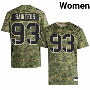University of Miami #93 Game Camo College Football Fred Sainteus Women's Jerseys 454002-432